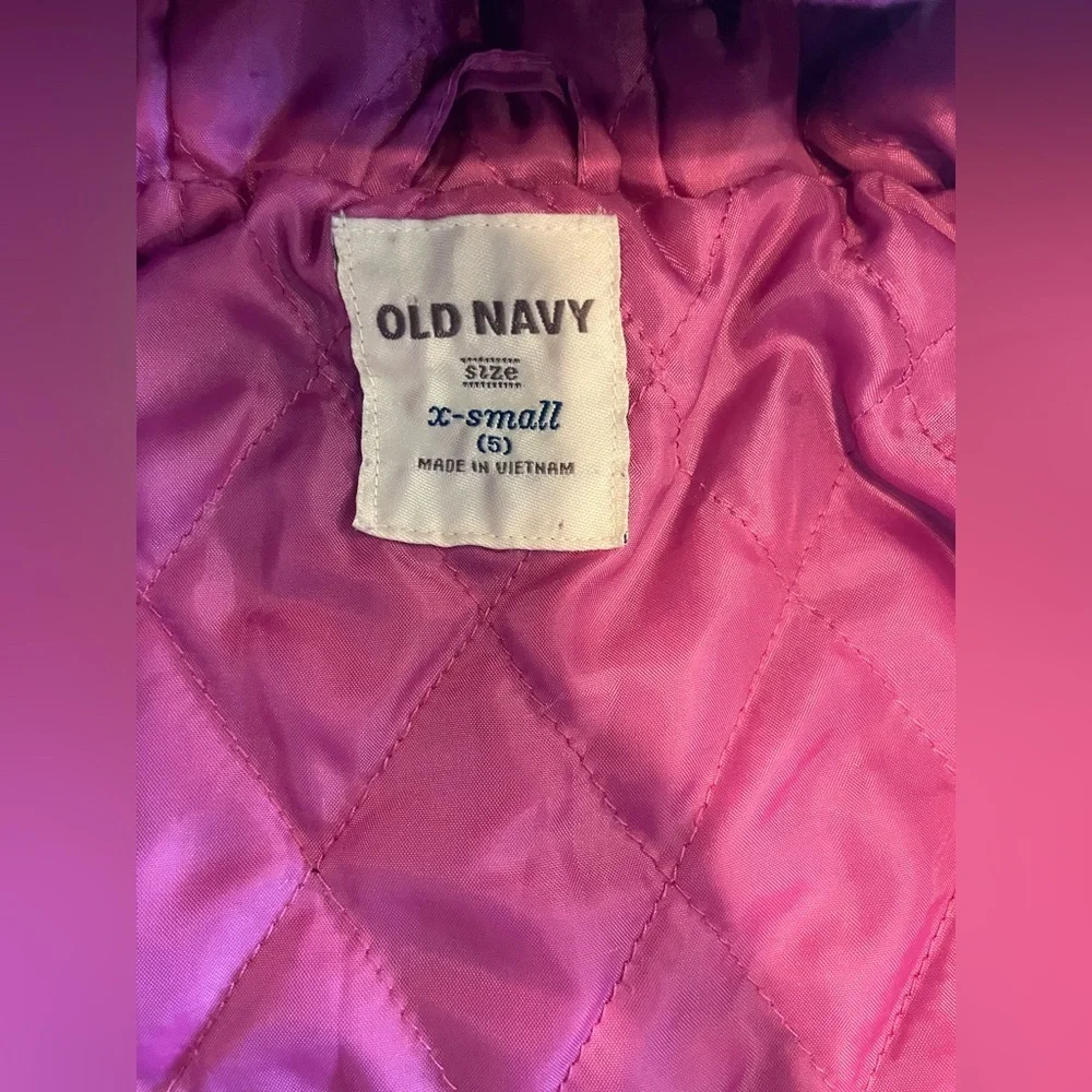 Old Navy Kids Purple Hooded Toggle coat size 5